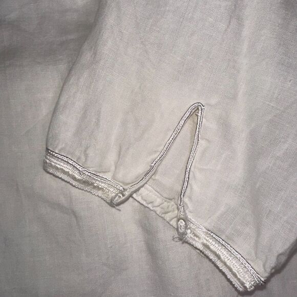 Irish Linen Tunic XL White Linen Oversized No Size tag -- See Measuremt Pictures - Picture 5 of 7